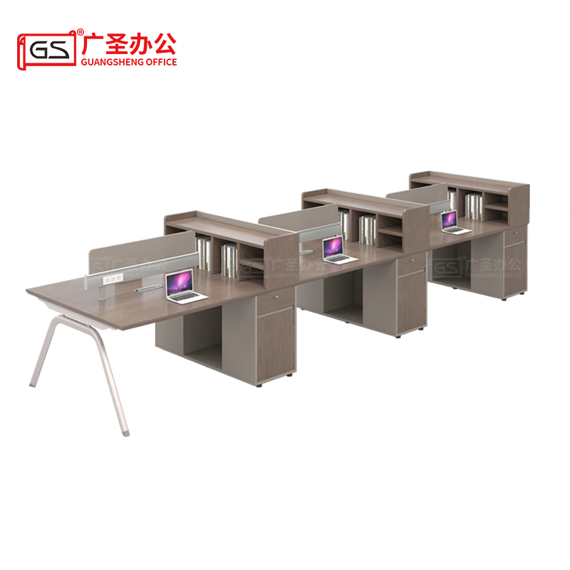GS 办公桌屏风工位电脑桌六人位 4500*1200*1050mm高清大图