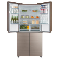 美的/Midea 433升 十字对开门家用冰箱 温湿精控 一级变频 双系统风冷 铂金净味 BCD-433WGPM 凌波金