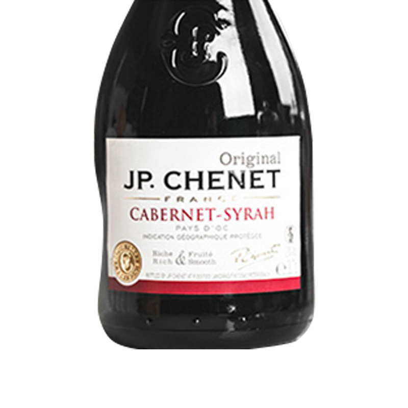 法国原瓶进口 香奈(J.P.CHENET) 经典系列赤霞珠西拉半干型红葡萄酒187ML双支