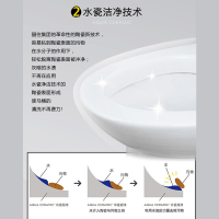 美标马桶新阿卡西亚卫浴防臭抽水坐便器虹吸式陶瓷静音连体座侧1808