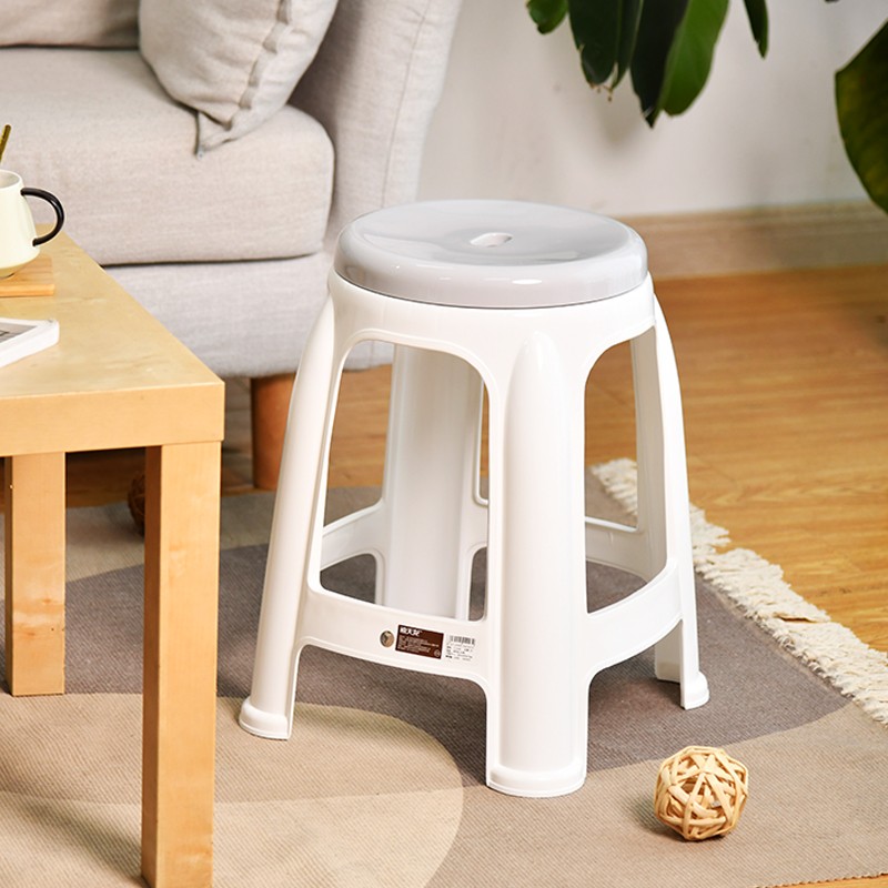 禧天龙塑料凳子家用加厚防滑耐磨款餐椅休闲板凳方凳大号换鞋凳子D-2045