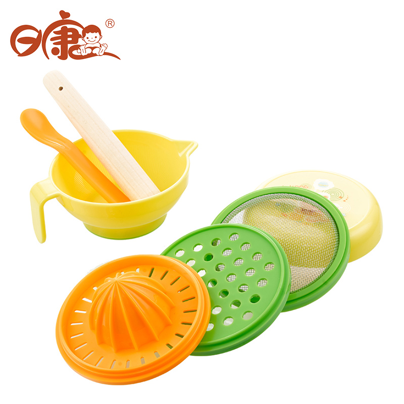 [苏宁自营]日康(rikang)辅食研磨器/碗 RK-3706 婴儿辅食研磨器七件套 研磨 榨汁 捣碎 过滤 喂食器高清大图