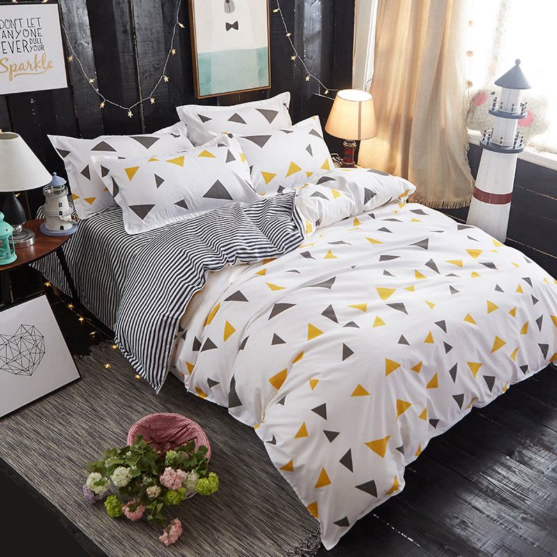 被套床单单件被罩150*200x230单双人学生宿舍1.5米1.8床三四件套图片