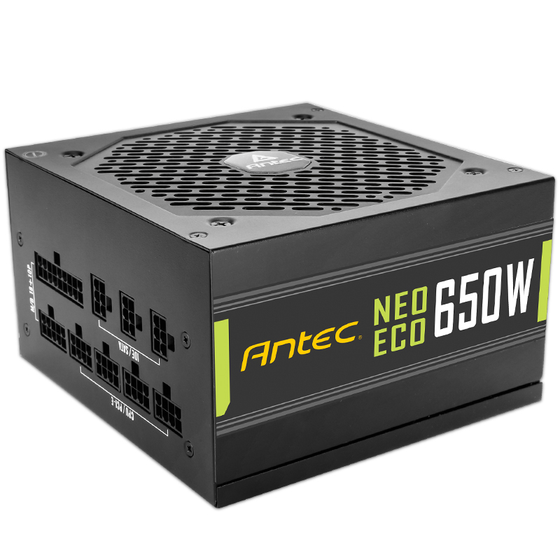 安钛克 Antec NE650金牌全模组/7年换新/全日系电容/寿命更持久/支持风扇启停/双8pin电脑主机机箱电源
