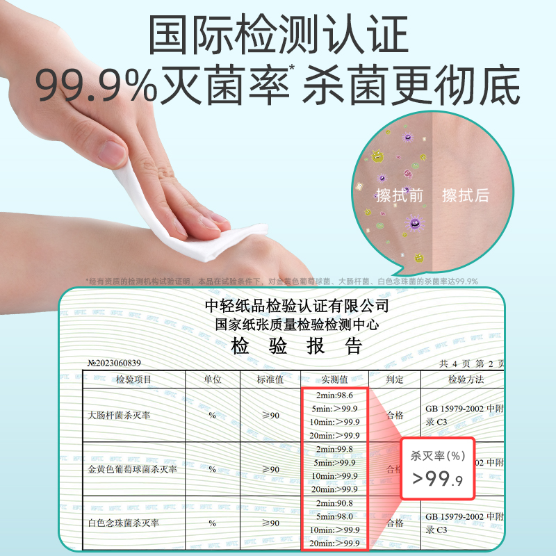 德佑 75%酒精湿巾80片(3包/组)高清大图