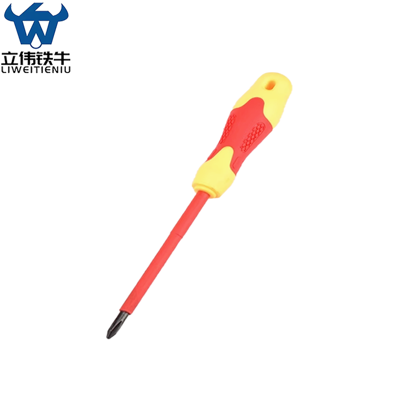 立伟铁牛500v耐高压螺丝刀6*100十字型/把高清大图