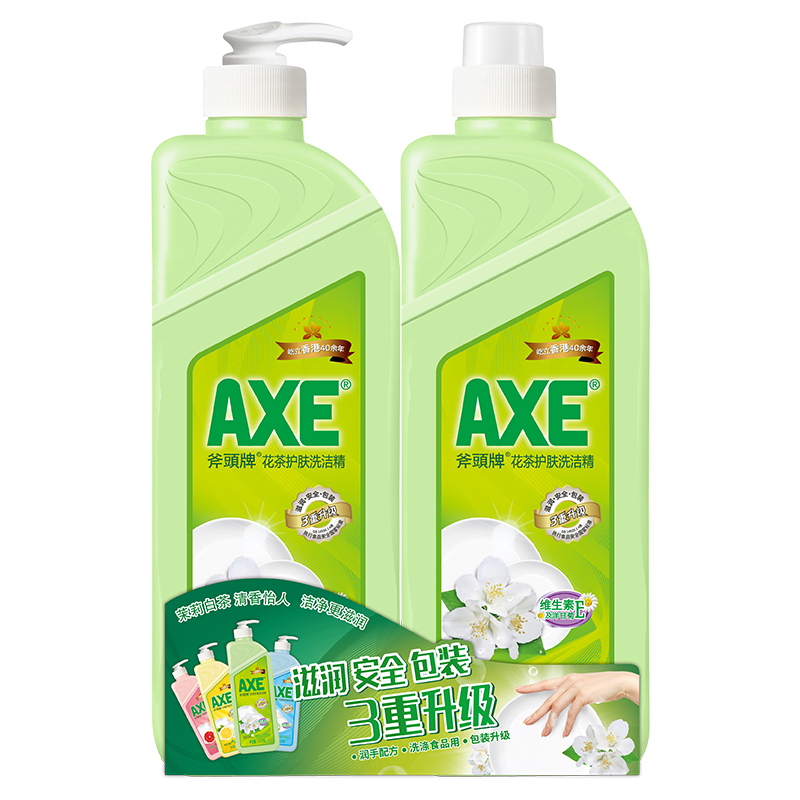 斧头牌(AXE) 花茶护肤 洗洁精 1.18kg*2(泵+补)(单位:组)