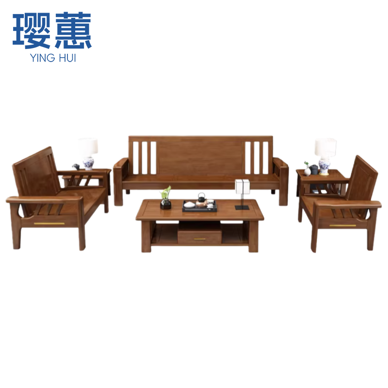 璎蕙 木沙发2+3 套高清大图