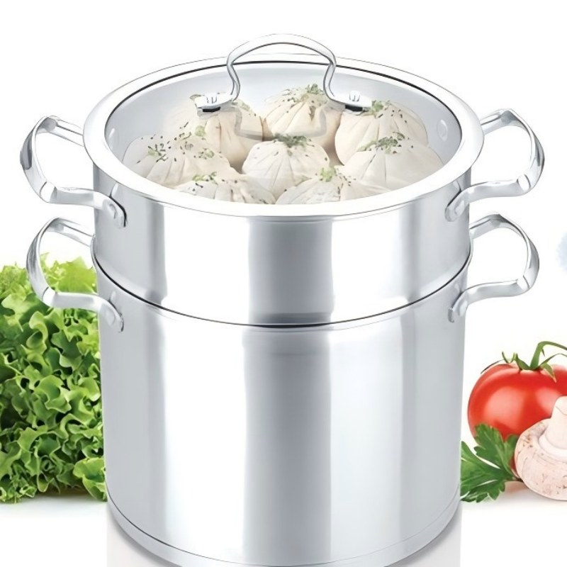 奥丁(adneny)卓尔健康系列Z-03不锈钢多用锅 本色 2层 规格:24cm 适用天然气、电炉、电磁炉高清大图