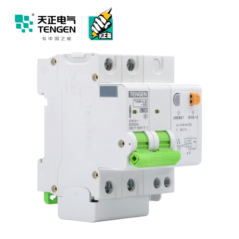 天正电气瑞彩系列 TGBHLE-32 空气开关 2P C25A 30mA 335022300264 微型漏电保护断路器