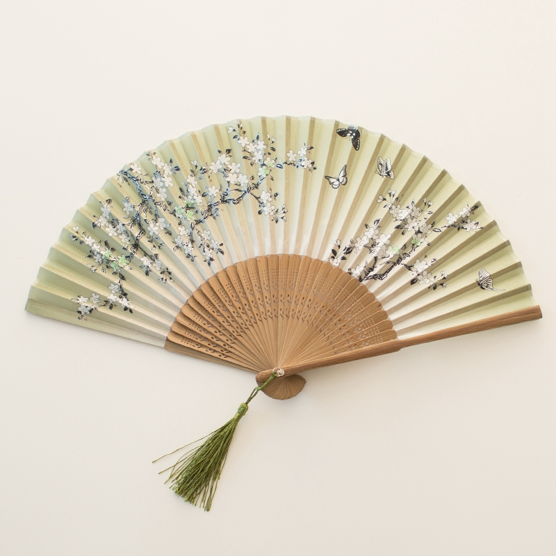折扇舞蹈扇女夏季折叠扇古装古风装饰折扇07桃李争辉