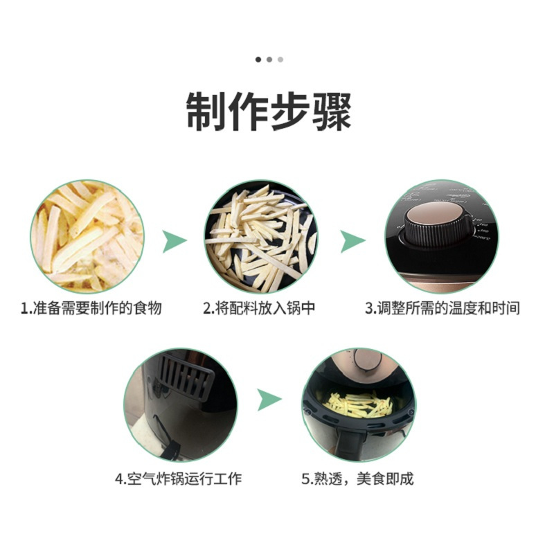 苏宁宜品家用空气炸锅新款特价大容量智能无油小多功能全自动电薯条机/4.5升全新升级电子触控款