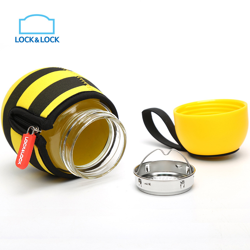 乐扣乐扣(lock&lock)玻璃水杯 LLG652 耐热玻璃 (390ml) 昆虫系列 不保温