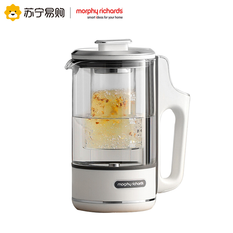 摩飞(Morphyrichards)便携养生壶迷你煮茶器烧水壶养生杯小型办公室家用多功能煮茶壶热水壶MR6086典雅白高清大图