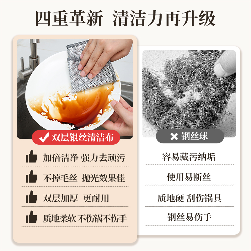 好媳妇钢丝抹布10片/包AGW-6327A-120高清大图
