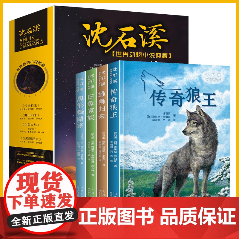 沈石溪动物小说全套4册 传奇狼王梦黑熊舞蹈家白象家族7-8-10-12-15岁儿童文学三四五六年级中小学生课外阅读书籍高清大图