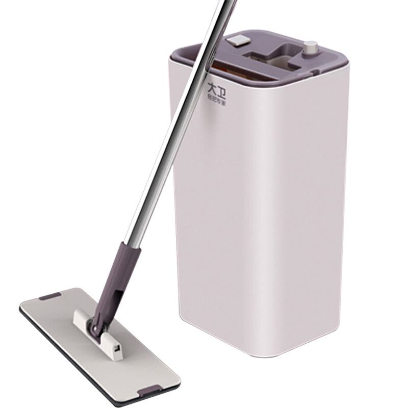 大卫 Z9自刷洗平板拖(标准版)米白色免手洗平板拖把清洁工具墩布干湿两用 单套图片