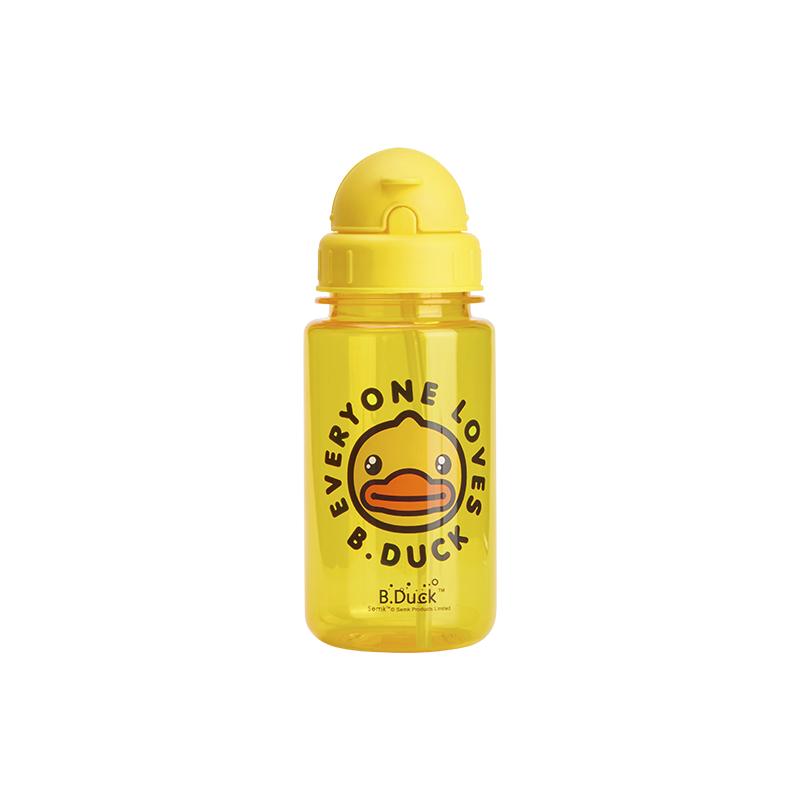 B.Duck 小黄鸭幼儿园水杯350ml 便携 防漏 防摔夏季儿童水壶吸管杯