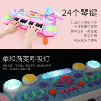 儿童电子琴玩具带话筒女孩婴幼儿可弹奏宝宝益智初学多功能小钢琴 ❤台式支架钢琴充电板❤ 超大号-可链手机
