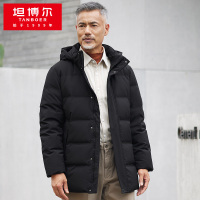 坦博尔2021年新款羽绒服男中长款大码冬装商务休闲宽松加厚外套潮TF206505