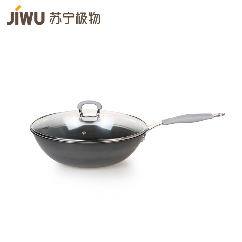 苏宁极物 中华精铁炒锅大铁锅炒锅家用炒菜锅老式燃气灶适用煤气灶专用无涂层
