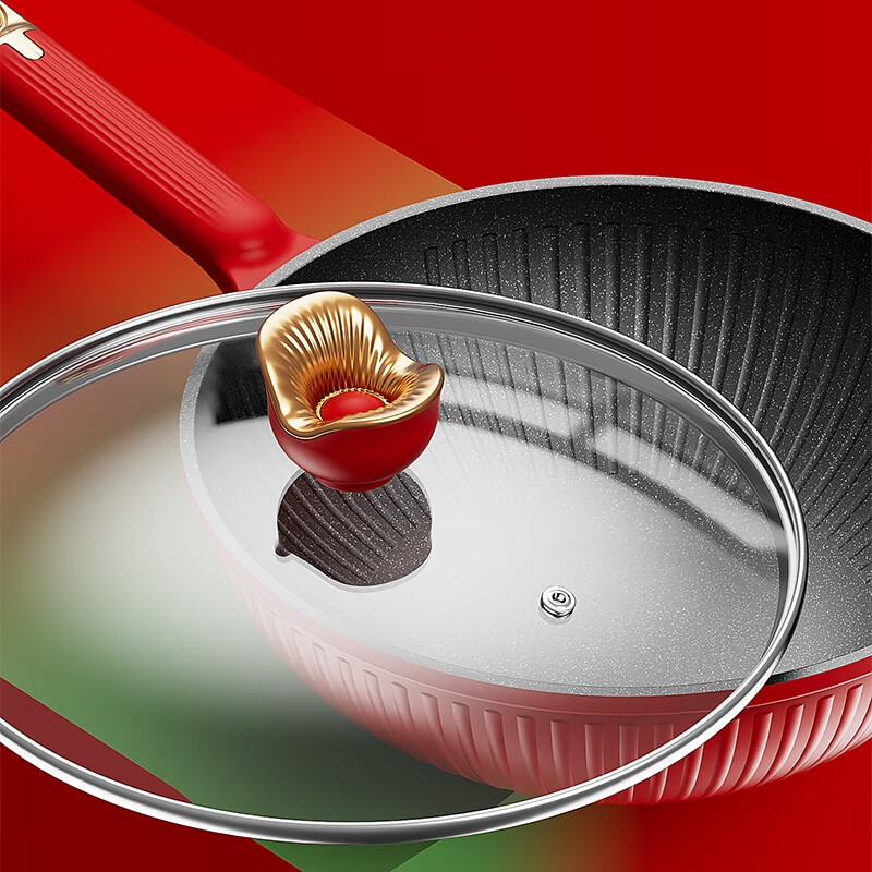 都市太太(Dstt)富仑·国潮料理炒锅陶瓷不粘炒菜锅燃气灶电磁炉通用DSFLCG高清大图
