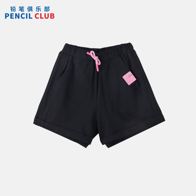[1件3折]铅笔俱乐部童装2025夏装新款女童短裤儿童裤子中大童运动裤针织裤图片