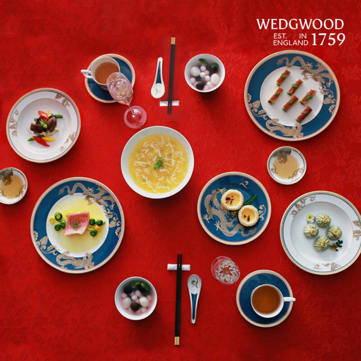 WEDGWOOD 1069630东方传奇双人餐具8件套高清大图