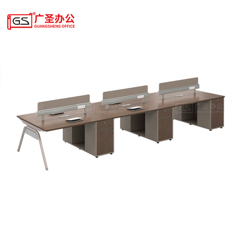 GS 办公桌屏风工位电脑桌六人位 4200*1200*1050mm高清大图