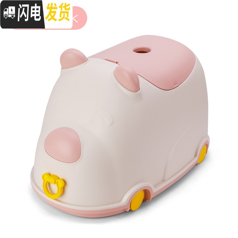 三维工匠卡通可爱儿童玩具收纳箱小孩杂物整理箱零食收纳盒储物箱带滑轮高清大图