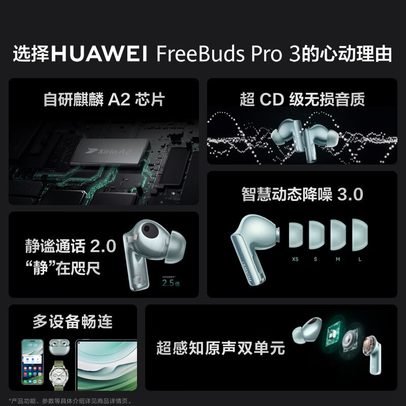 华为(HUAWEI)FreeBuds Pro 3真无线蓝牙降噪耳机高清大图