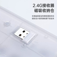 狼蛛F3032全透明无线蓝牙机械键盘客制化热插拔电脑笔记本平板通用冰魄轴