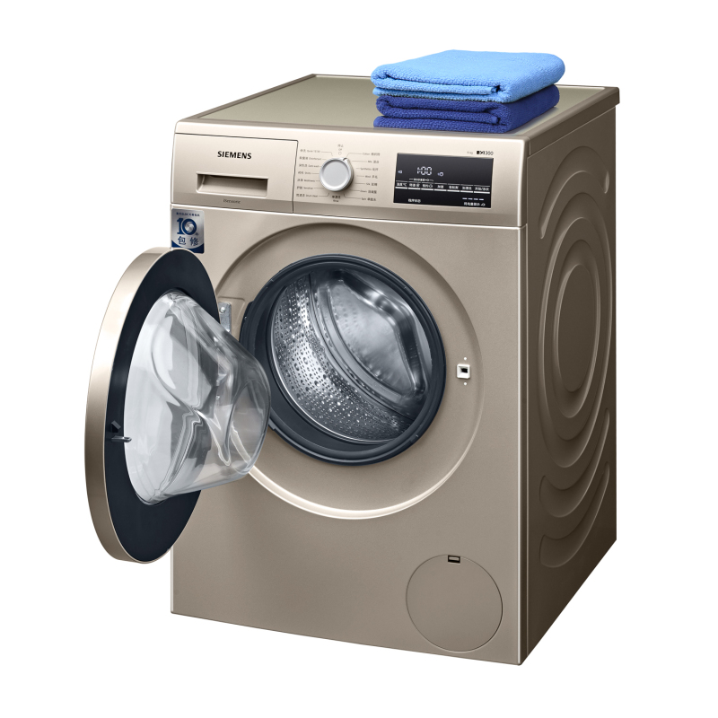 SIEMENS/西门子9Kg滚筒洗衣机金色智能变频家用全自动WG42A2Z31W