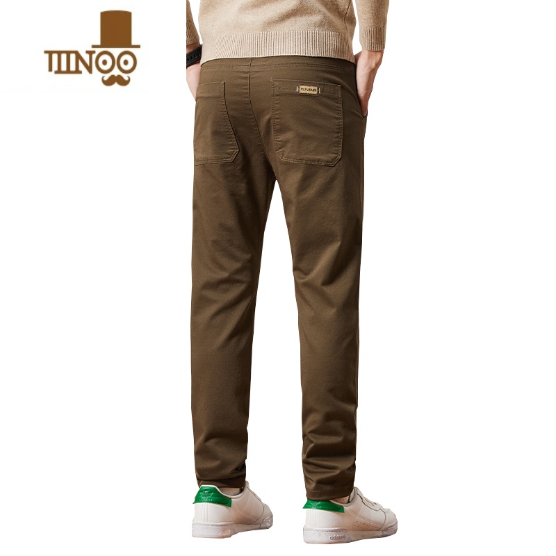 YANXU休闲裤男宽松直筒西裤修身潮流百搭裤子男士长裤秋季2023新款高清大图