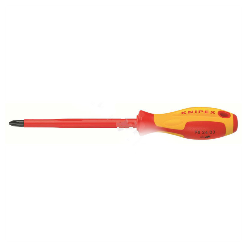 凯尼派克 KNIPEX 98 24 03电工绝缘十字螺丝批 #3 x 150mm