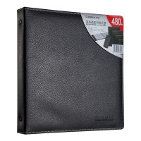 齐心 A2104 商务名片册 二段八格/480枚 黑 (单位:本)