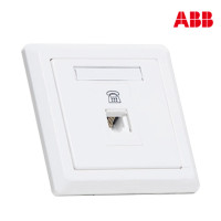 ABB开关插座 德逸雅白 一位单电话插座面板AE321