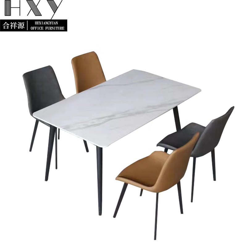 合祥源 QX-CZ28 岩板餐桌一桌四椅 1300*700*750mm 单位:套高清大图
