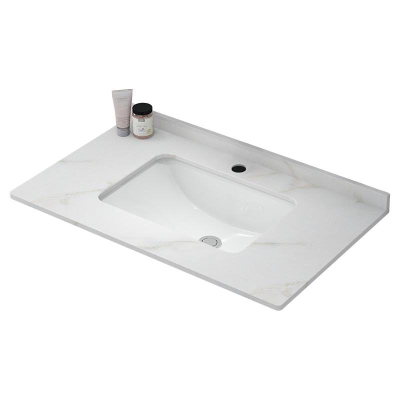 古达定制岩板半嵌入式台下盆卫生间洗手洗脸盆单盆洗漱台盆台面一体盆