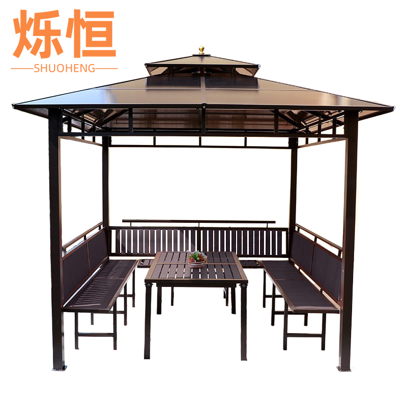 烁恒 户外凉亭2.5*3m含桌椅套