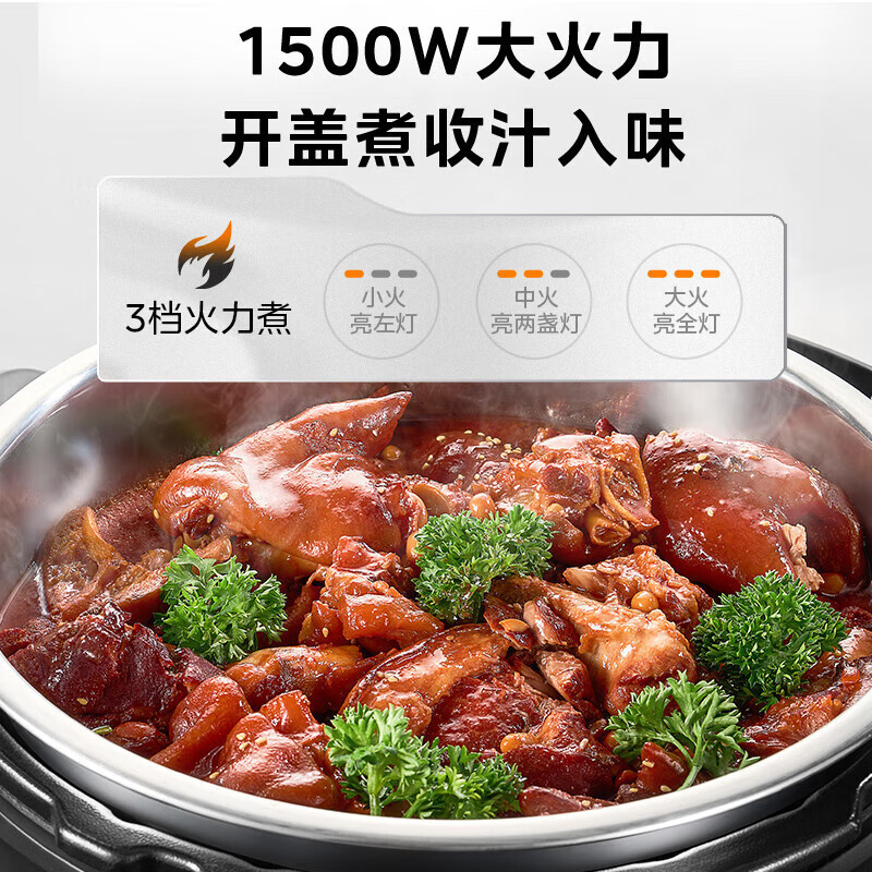 美的(Midea)电压力锅 电高压锅商用电饭锅无涂层电饭煲酒店饭店食堂煮饭锅煲汤 10L容量MY-GPC1001