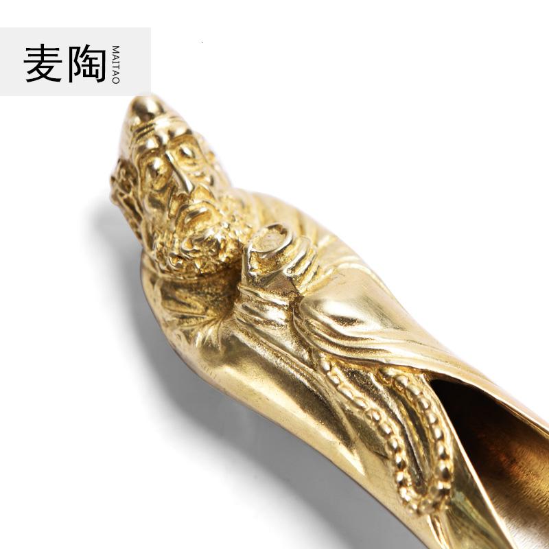 美帮汇达摩全铜分茶勺茶铲茶夹勺子取茶叶匙茶匙茶道六君子功夫茶具配件高清大图
