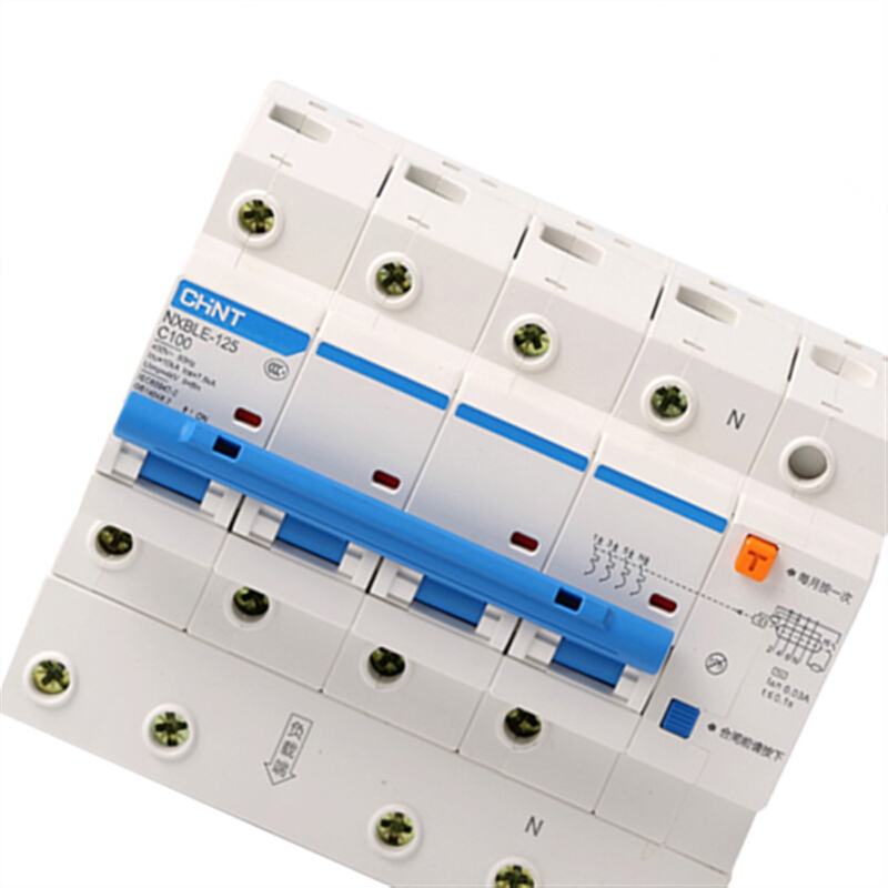正泰 NXBLE-125 4P C100 30mA 家用空气开关小型断路器 家用保护开关
