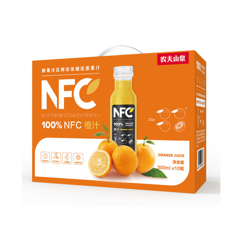 农夫山泉 NFC果汁饮料 100%NFC橙汁300ml