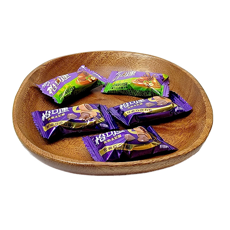 怡口莲夹心糖经典原味美味榛仁柔滑牛奶巧克力夹心太妃糖零食品散装