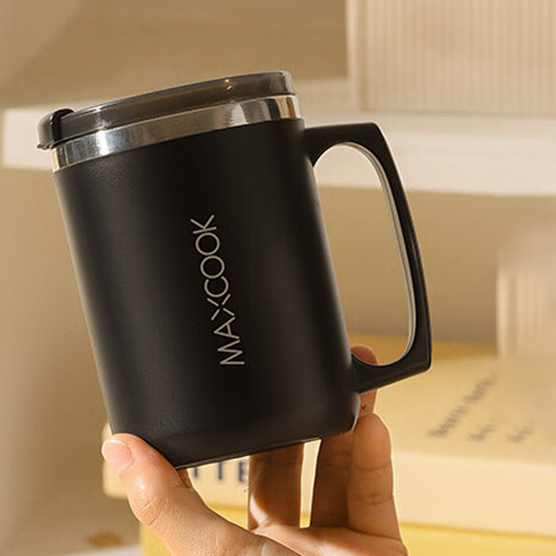 MAXCOOK美厨马克杯480ml304不锈钢黑MCB2283高清大图
