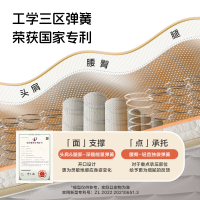 喜临门[大白垫Plus新品]城市爱情席梦思弹簧垫乳胶睡感厚床垫子 软硬两睡款