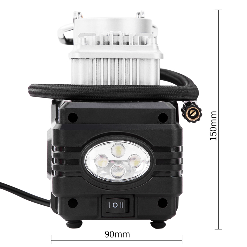 充气泵得力delidl8059指针双缸电动