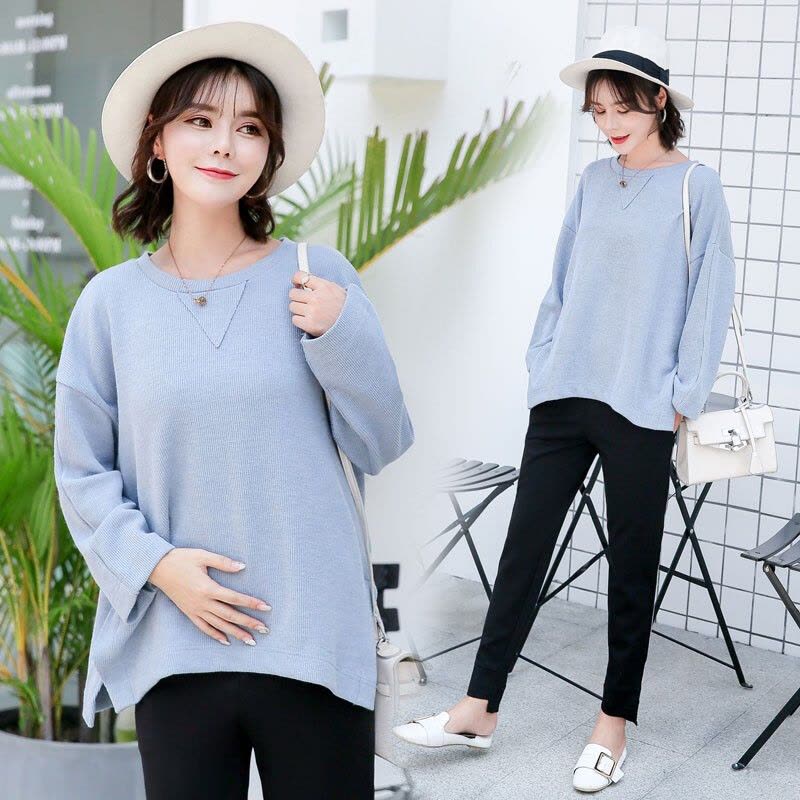 迪鲁奥（DILUAO)孕妇裤子春秋季外出新款时尚托腹打底裤宽松透气孕妇装秋冬装休闲舒适上衣套装图片