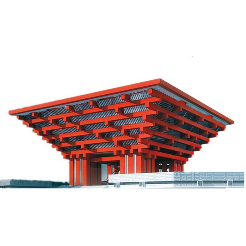 中国馆建筑模型diy拼装木质拼装手工课3d拼图上海世博会原套材1瓶颜料